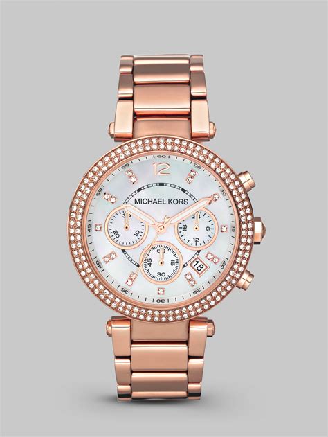 mother of pearl face michael kors watch|Mini Sage Pavé Rose Gold.